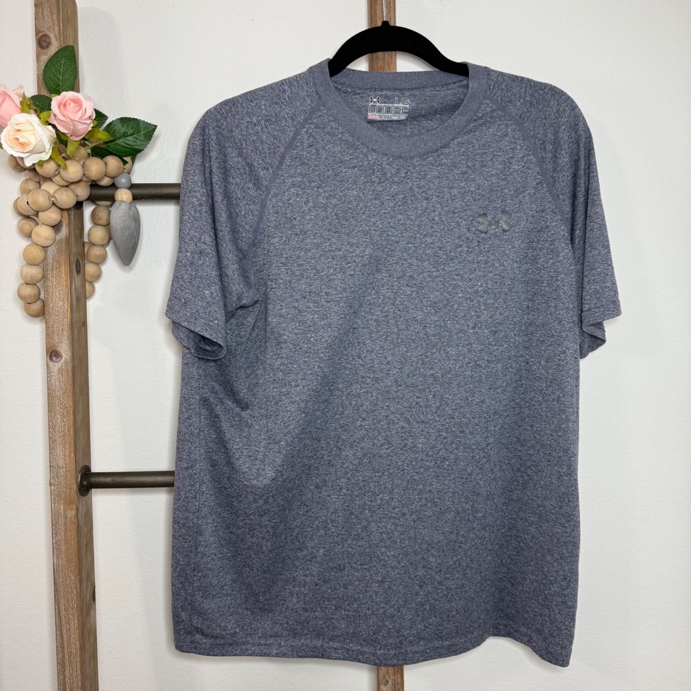 Under Armour Mens Short Sleeve Blue T Shirt Size Large
